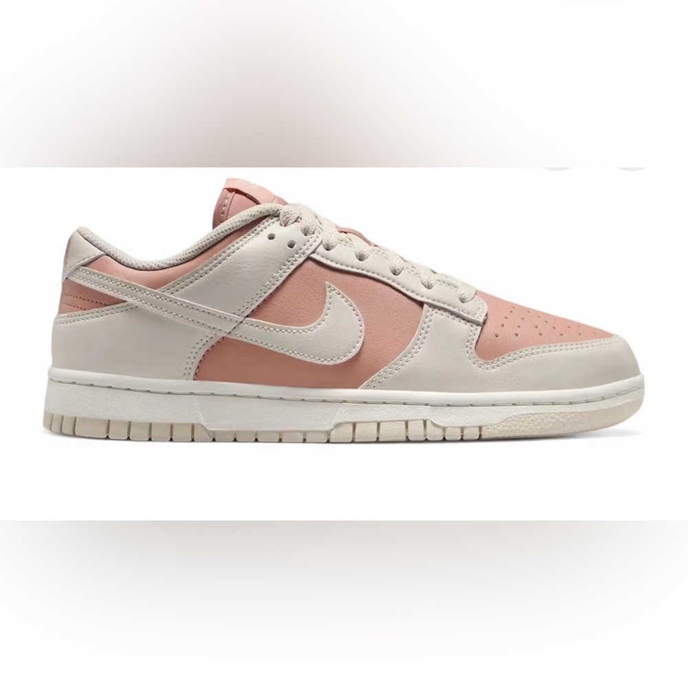 Nike Dunk Low pink and cream Oxford Sail (Women's)